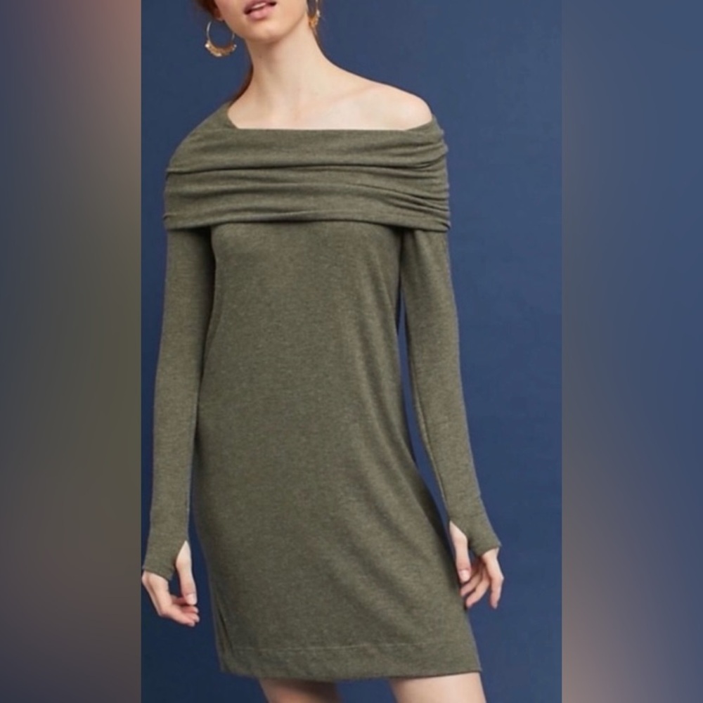 Anthropologie Michael Stars Convertible Cowl Neck Tunic Sweater Dress 🌴 - Picture 3 of 8